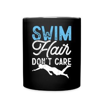 Flotteur de natation - Mug uni - noir - Devant