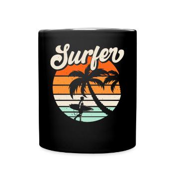 Surfen Surfer - Tasse einfarbig - Schwarz - Vorne