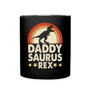 Daddy Saurus Rex Daddy Father Father's Day - Full Colour Mug - black - Front