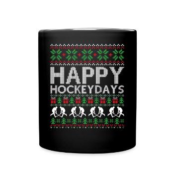 Hockey Moche Noël - Mug uni - noir - Devant