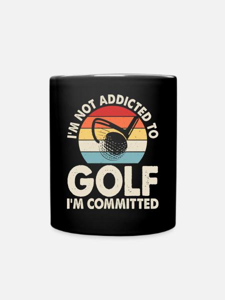 Golf Golfer - Tasse einfarbig - Schwarz