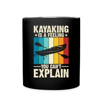 Kajak Kajakfahrer Kajaker - Tasse einfarbig - Schwarz - Vorne
