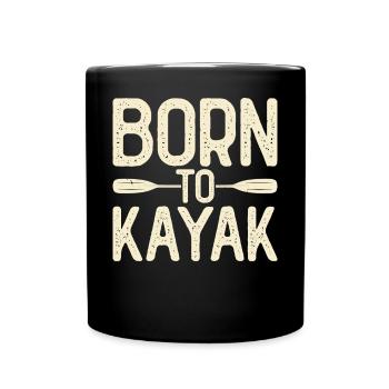 Kajak Kajakfahrer Kajaker - Tasse einfarbig - Schwarz - Vorne