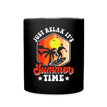 Surfen Surfer - Tasse einfarbig - Schwarz - Vorne
