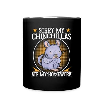 Chinchilla Rodent Woolly Mouse - Full Colour Mug - black - Front