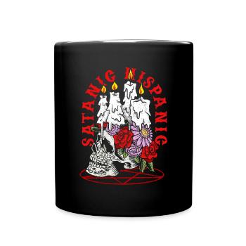 Satanic Hispanic Pentagram Mexican Occult Baphomet - Tasse einfarbig - Schwarz - Vorne