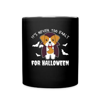 Jack Russell, it's never too early for Halloween - Full Colour Mug - black - Front