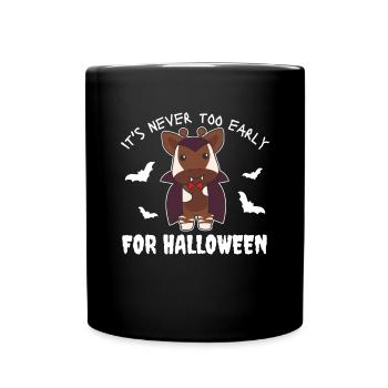 Okapi es ist nie zu früh für Halloween Vampir - Tasse einfarbig - Schwarz - Vorne