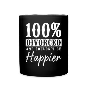 Happy Divorce Party 100% divorcé - Mug uni - noir - Devant