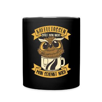 Coffee saying for work colleagues - Full Colour Mug - black - Front