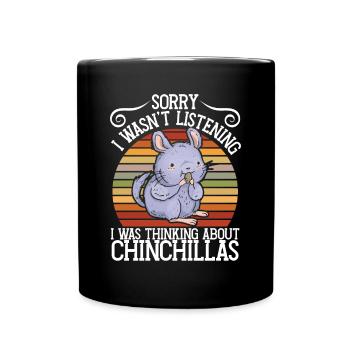 Thought of chinchilla rodent woolly mouse - Full Colour Mug - black - Front