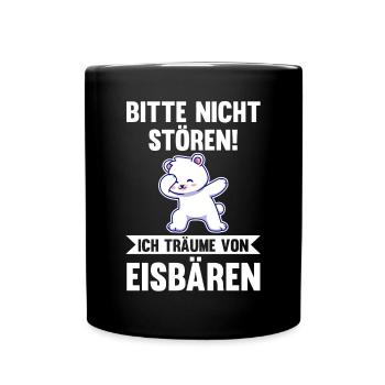 Eisbär Eisbären - Tasse einfarbig - Schwarz - Vorne