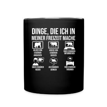 Eisbär Eisbären - Tasse einfarbig - Schwarz - Vorne