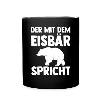 Eisbär Eisbären - Tasse einfarbig - Schwarz - Vorne