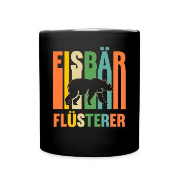 Eisbär Eisbären - Tasse einfarbig - Schwarz - Vorne