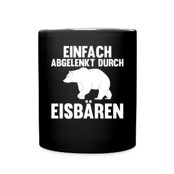 Eisbär Eisbären - Tasse einfarbig - Schwarz - Vorne