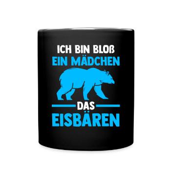 Eisbär Eisbären - Tasse einfarbig - Schwarz - Vorne