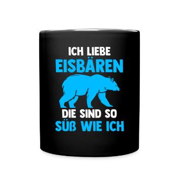 Eisbär Eisbären - Tasse einfarbig - Schwarz - Vorne