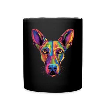 Malinois Belgischer Schäferhund - Tasse einfarbig - Schwarz - Vorne