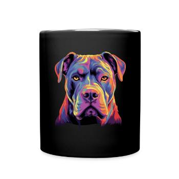 Presa Canario Cane Corso Dogo Canario - Tasse einfarbig - Schwarz - Vorne