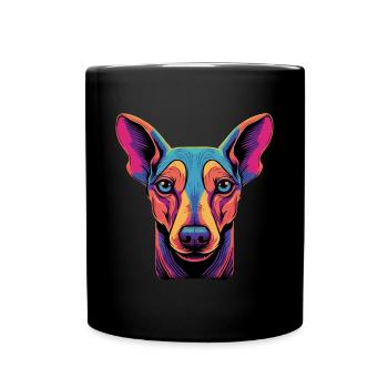 Malinois Belgischer Schäferhund - Tasse einfarbig - Schwarz - Vorne