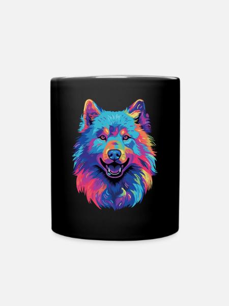 Samojede Schlittenhund Samojeden - Tasse einfarbig - Schwarz