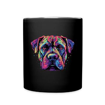 Presa Canario Cane Corso Dogo Canario - Tasse einfarbig - Schwarz - Vorne