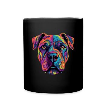 Presa Canario Cane Corso Dogo Canario - Tasse einfarbig - Schwarz - Vorne