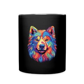 Samoyed Sled Dog Samoyeds - Full Colour Mug - black - Front
