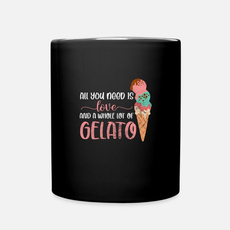 Eiscreme - Tasse einfarbig - Schwarz