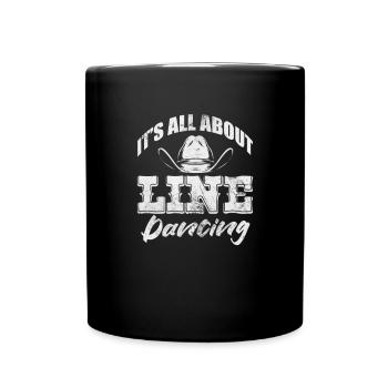 Danse en ligne - Mug uni - noir - Devant