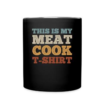 Ceci est mon t-shirt de cuisinier de viande barbecue grillades - Mug uni - noir - Devant