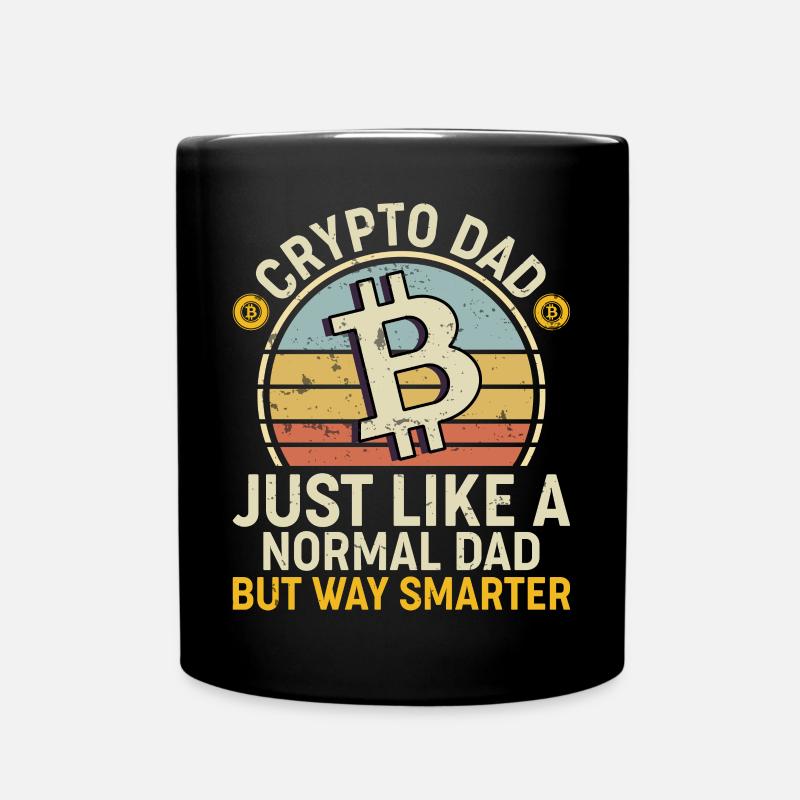 Bitcoin Krypto Kryptowährung - Tasse einfarbig - Schwarz