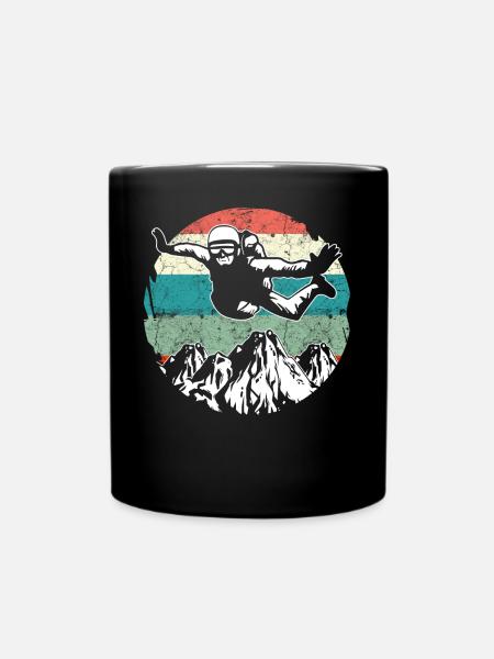 Fallschirmspringen - Tasse einfarbig - Schwarz