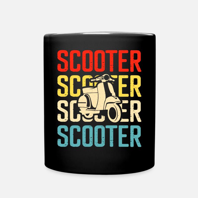 Scooter Scooter Rider Scooter - Full Colour Mug - black