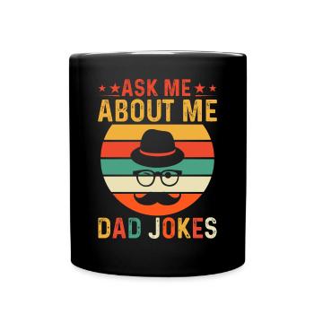 Papa Vater Vatertag - Tasse einfarbig - Schwarz - Vorne