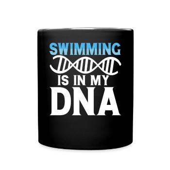 Flotteur de natation - Mug uni - noir - Devant