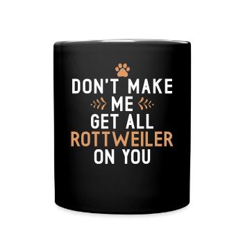 Rottweiler Gifts - Tasse einfarbig - Schwarz - Vorne