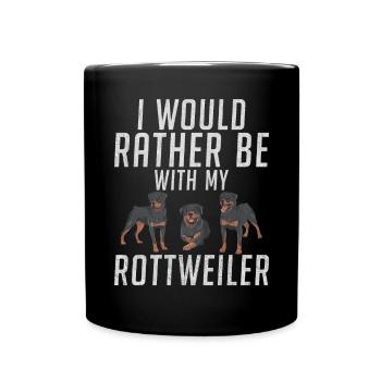 Rottweiler Gifts - Tasse einfarbig - Schwarz - Vorne