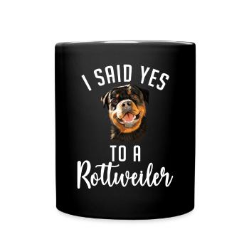 Rottweiler Gifts - Tasse einfarbig - Schwarz - Vorne