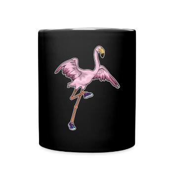 Flamingo Jogger Jogging Sport - Mug uni - noir - Devant