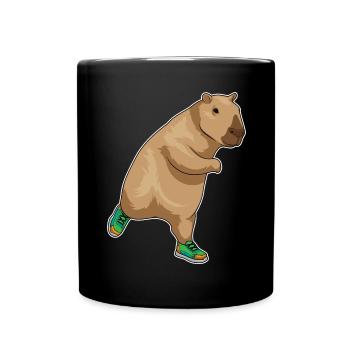 Capybara Jogger Jogging Sports - Mug uni - noir - Devant
