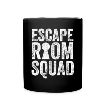Challenge Mystery Group Escape Room Squad Cool - Tasse einfarbig - Schwarz - Vorne
