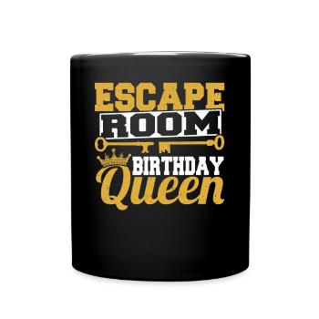 Défi Femmes Escaped Room Birthday Queen Party - Mug uni - noir - Devant
