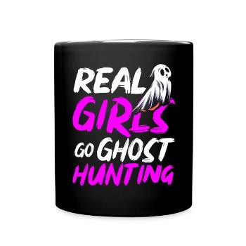 De vraies filles partent à la chasse aux fantômes à Halloween - Mug uni - noir - Devant