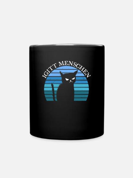 Igitt Menschen Katze - Tasse einfarbig - Schwarz
