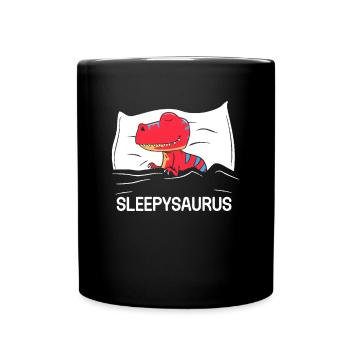 Chemise officielle de sieste Sleeping Dino - Mug uni - noir - Devant