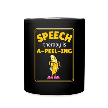 Speech Therapy Banana - Full Colour Mug - black - Front