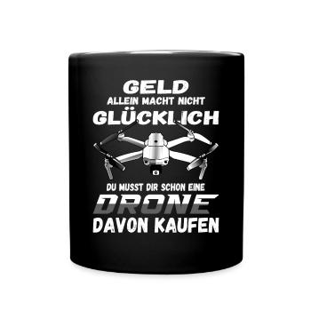 Drohnenpilot Whoop Copter FPV UAS Pilot Drone - Tasse einfarbig - Schwarz - Vorne