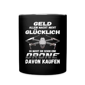Drohnenpilot Whoop Copter FPV UAS Pilot Drone - Tasse einfarbig - Schwarz - Vorne